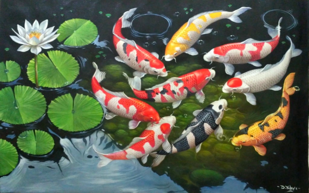 Lukisan ikan Koi