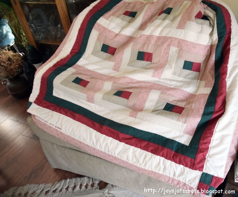 Joy's Jots, Shots & Whatnots Quilt Shot Block 62 Log Cabin