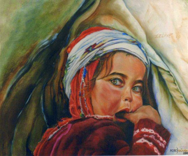 Киргизская девушка картина