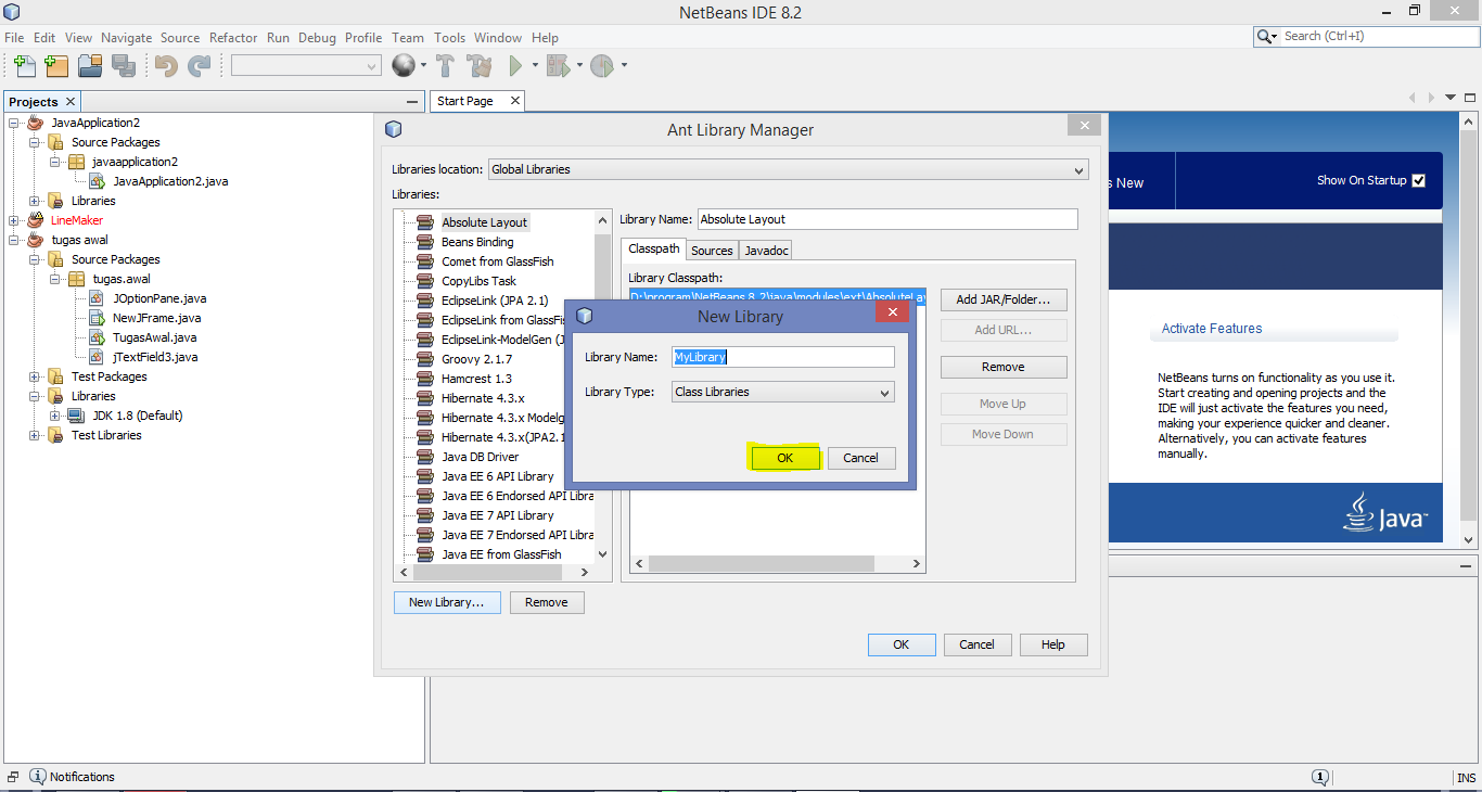 Integrasi LWJGL (Lightweight Java Game Library) ke dalam netbeans REPELA