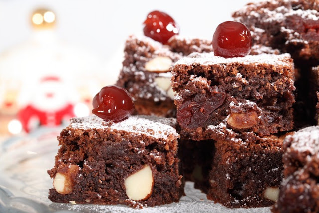 Brownie De Chocolate De Navidad
