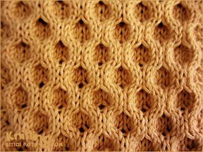 Classic Aran Honeycomb -  fun stitch pattern.