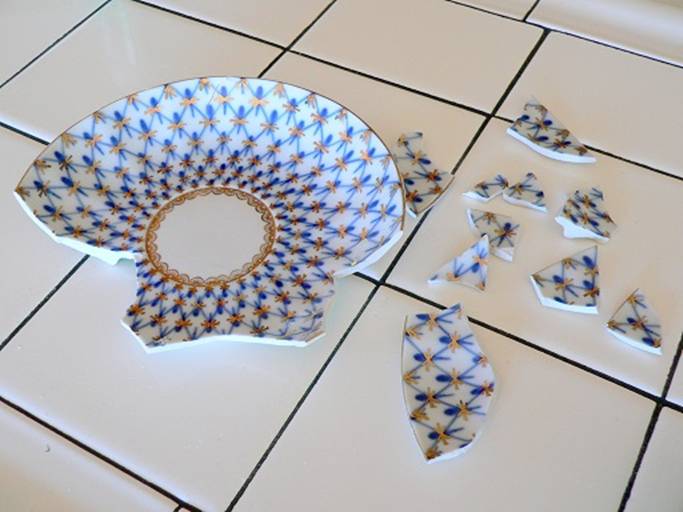 BSI News Reparing Broken Porcelain Tea Cups and Saucers Using BSI