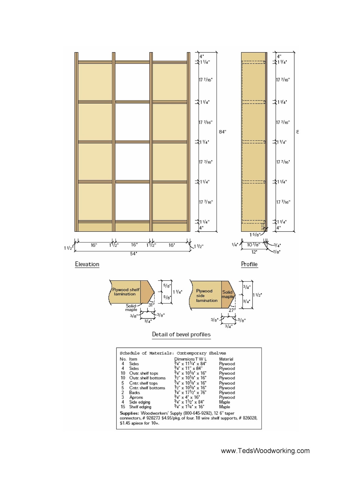 TEDS Woodworking Projects Traditional Shelf Plan
