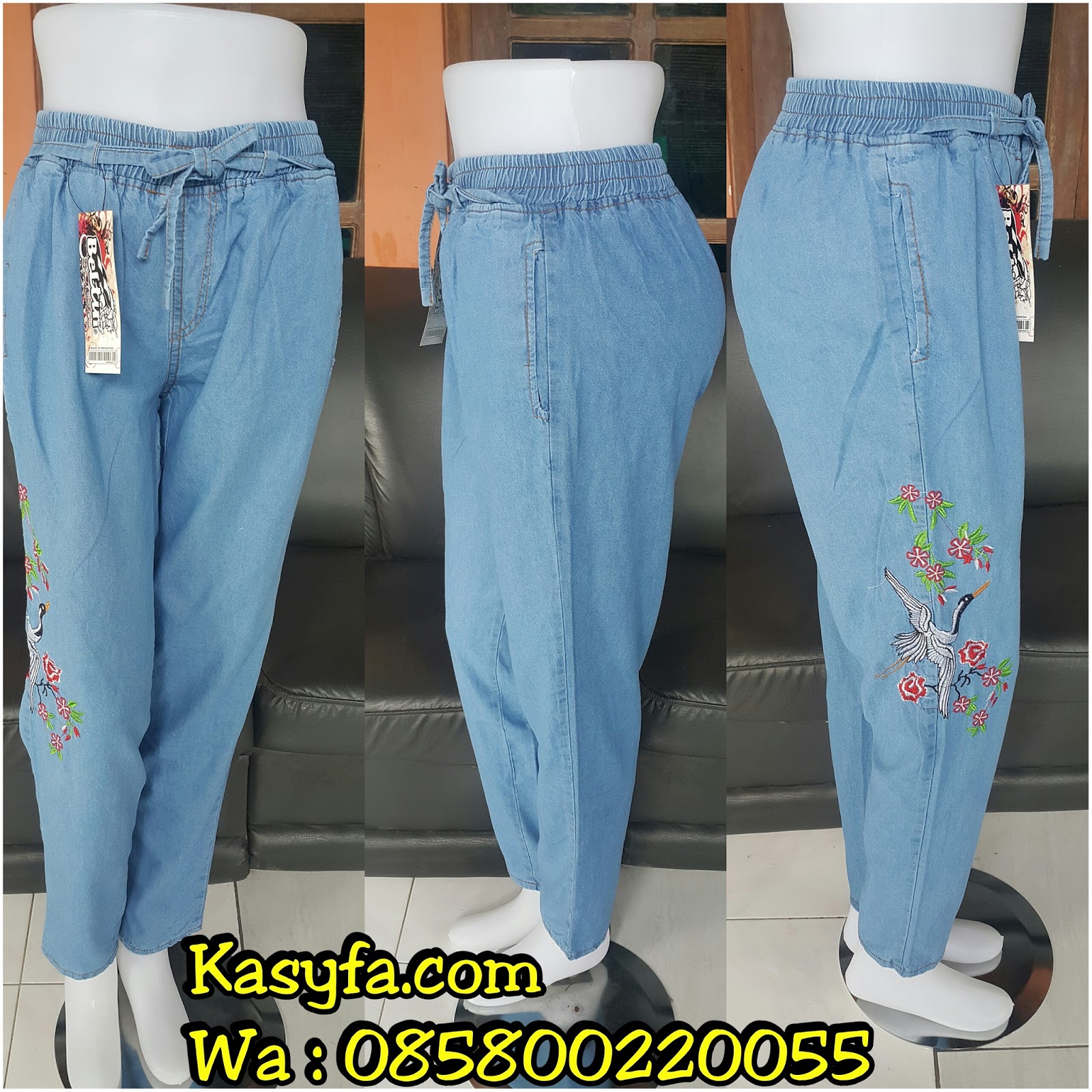  Celana  panjang wanita  terbaru celana  baggy  jeans  