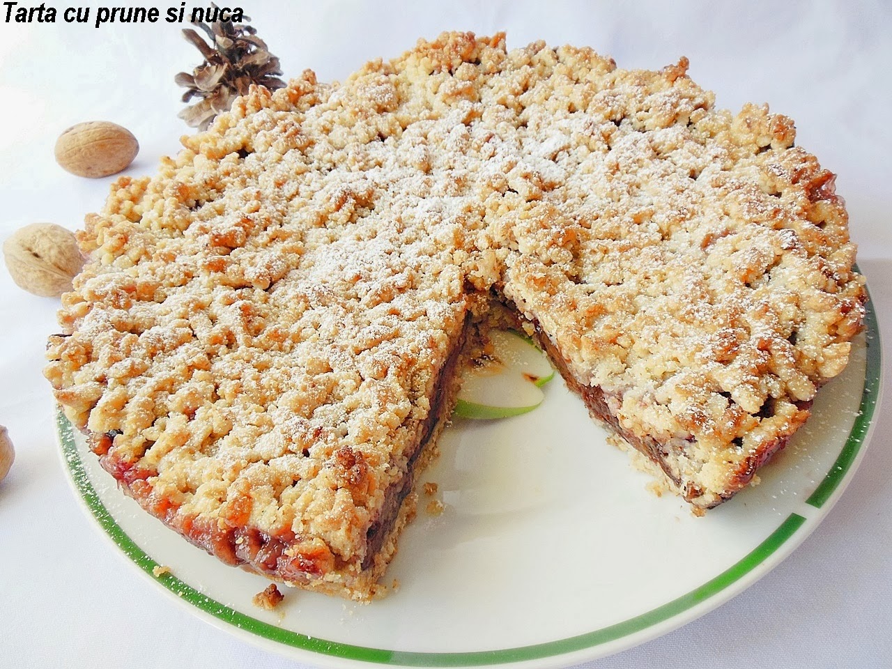 Tarta cu prune si nuca