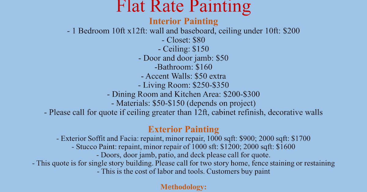 Flat Rate Painting House Painting in San Diego