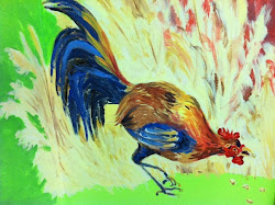 rooster gesture painting