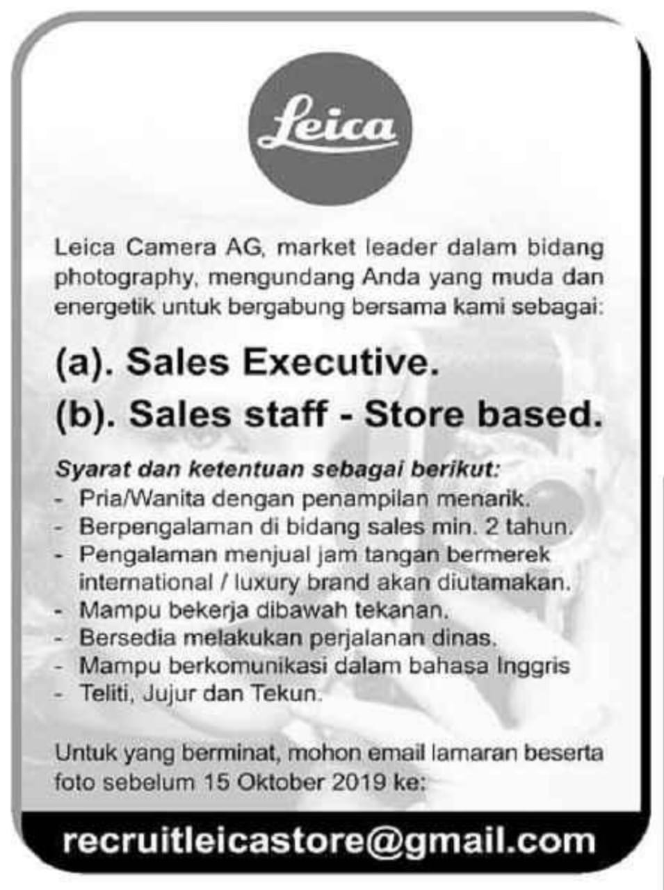 20 Contoh Gambar Iklan Lowongan Pekerjaan Iklan Baris