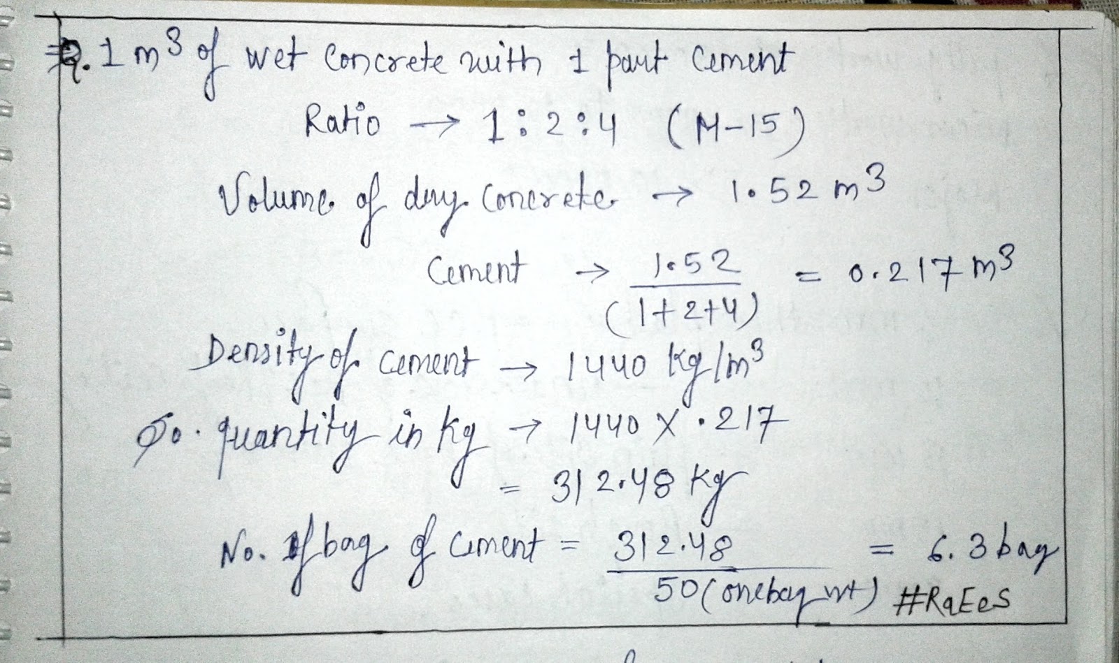 How To Calculate Cement Bags For Concrete Of Different