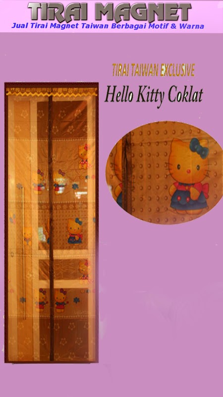 Grosir Tirai  Magnet Murah  Hello  Kitty  Coklat JUAL TIRAI 