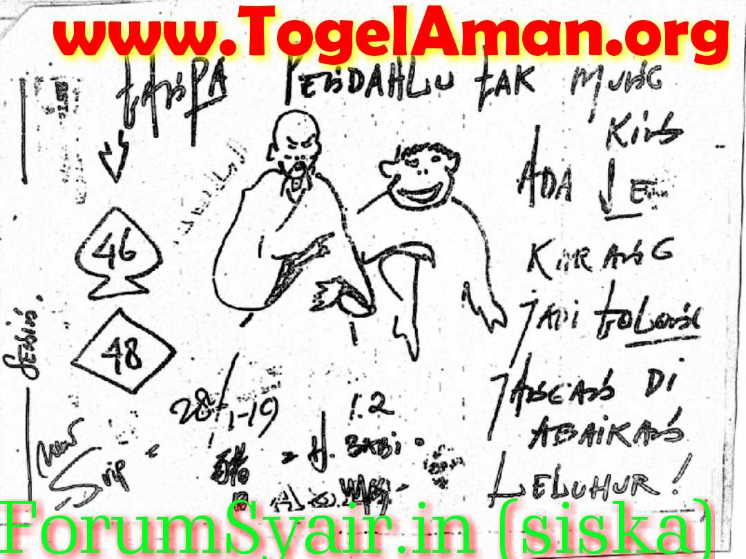 Gambar Syair SGP Senin 28 Januari 2019 Motesia