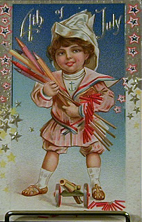 Antique Postcard, 4th of July