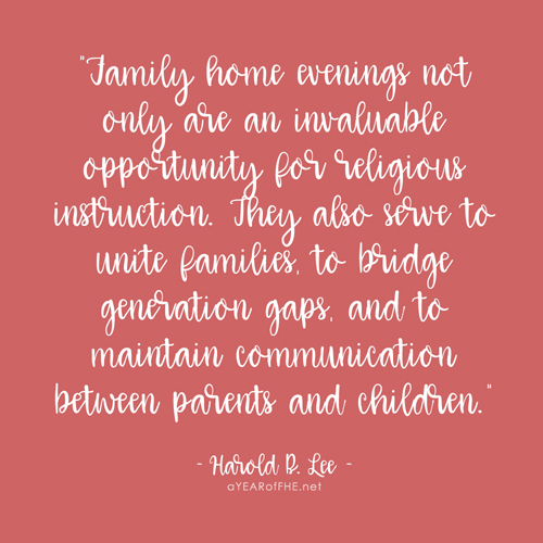 15 Inspiring Quotes about Family Home Evenings by A Year of FHE.net