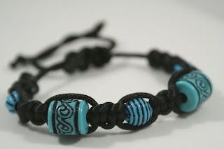 Shambhala bracelet (turquoise) for 7000 Bracelets Blog Hop :: All the Pretty Things