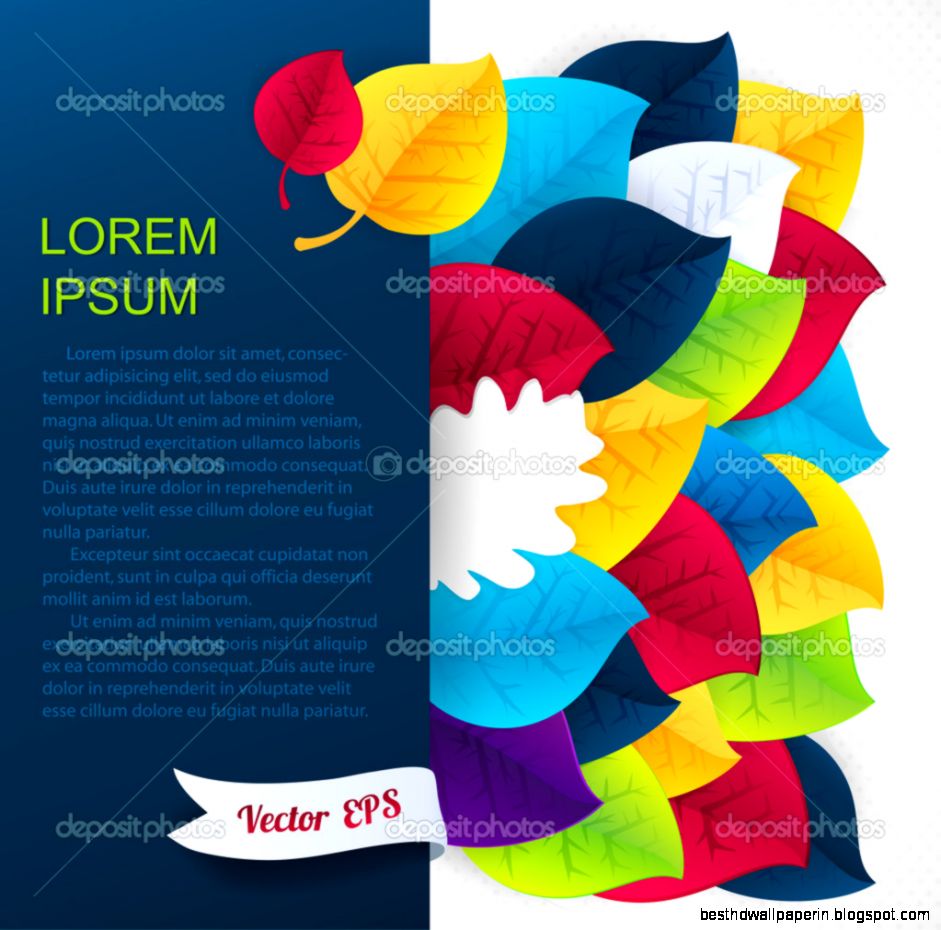 Autumn ecology abstract vector background Simple shapes and