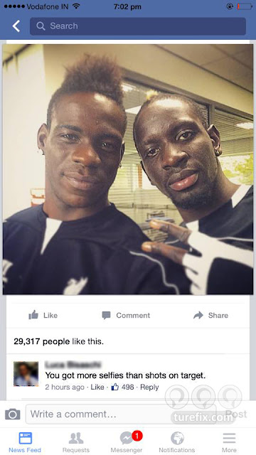 Mario Balotelli selfie and that epic comment, funny football soccer jokes