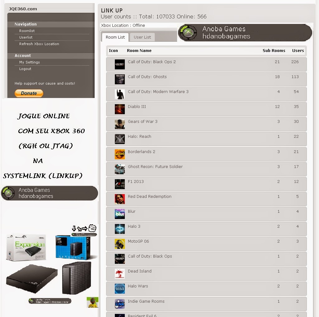 HD PARA XBOX 360 RGH / JTAG JOGANDO COM XBOX 360 RGH / JTAG ONLINE