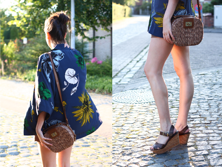 kimono wicker box bag outfit