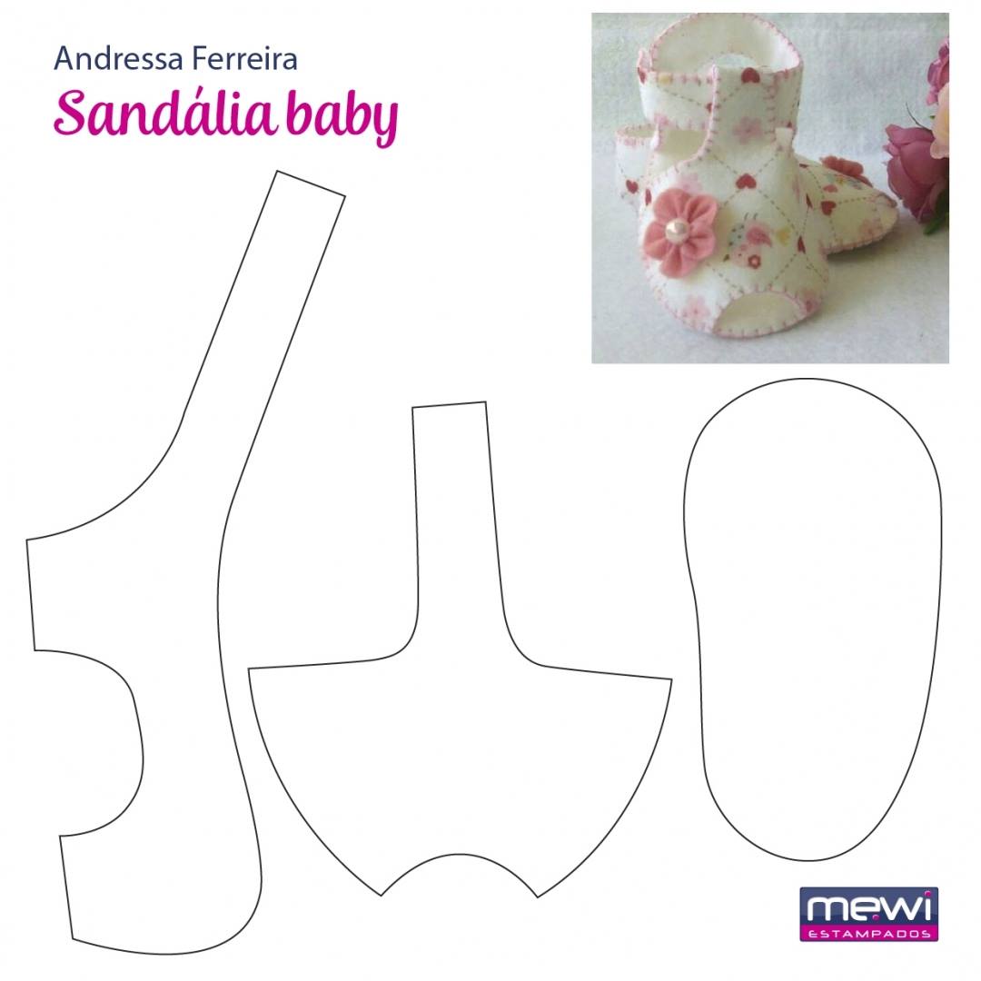 2 Modelos de Sapatinho de Bebe para Artesanato Molde para Artesanato