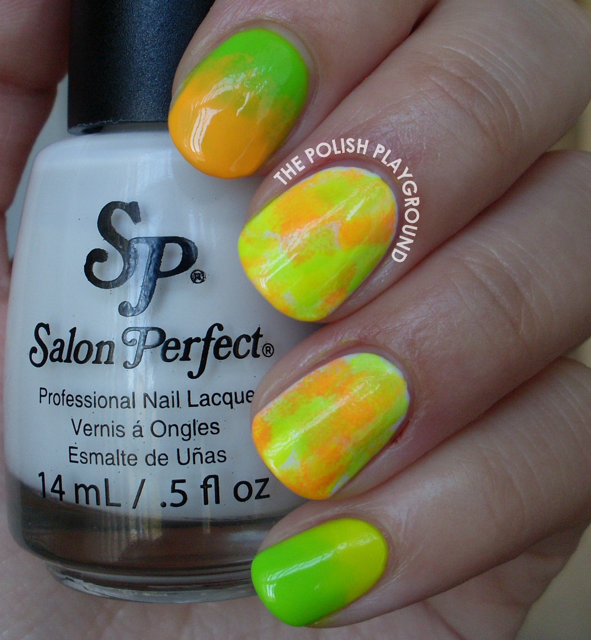 Neon Sponging and Gradient Nail Art