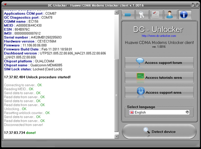 Huawei modem unlocker v5.8.1