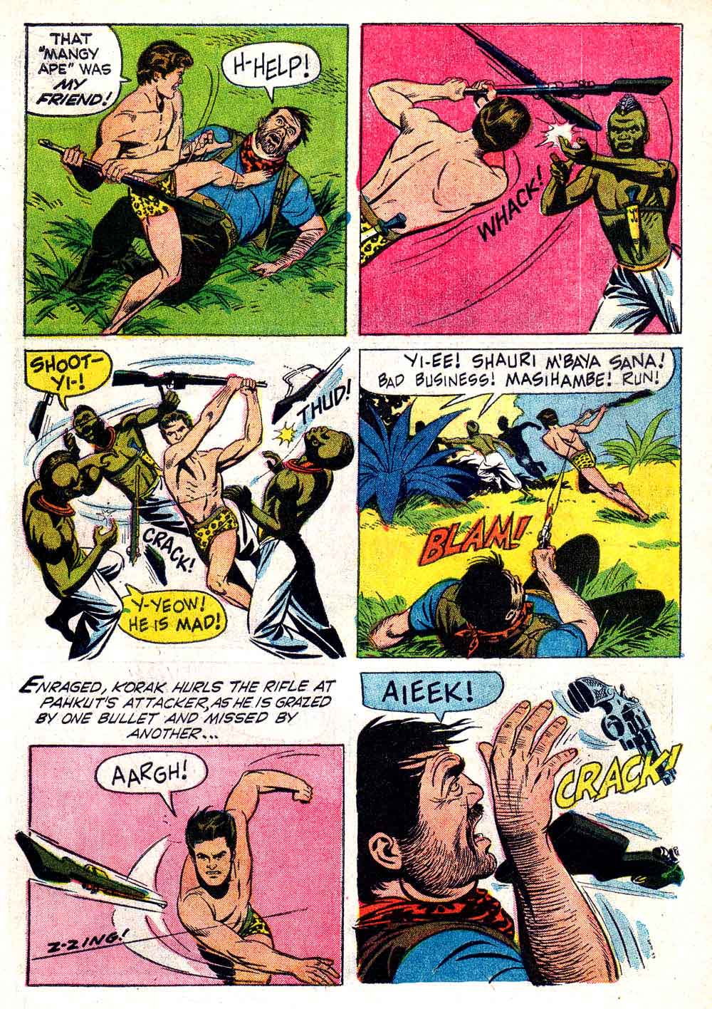 Korak Son of Tarzan v1 #10 gold key silver age 1960s comic book page art by Russ Manning
