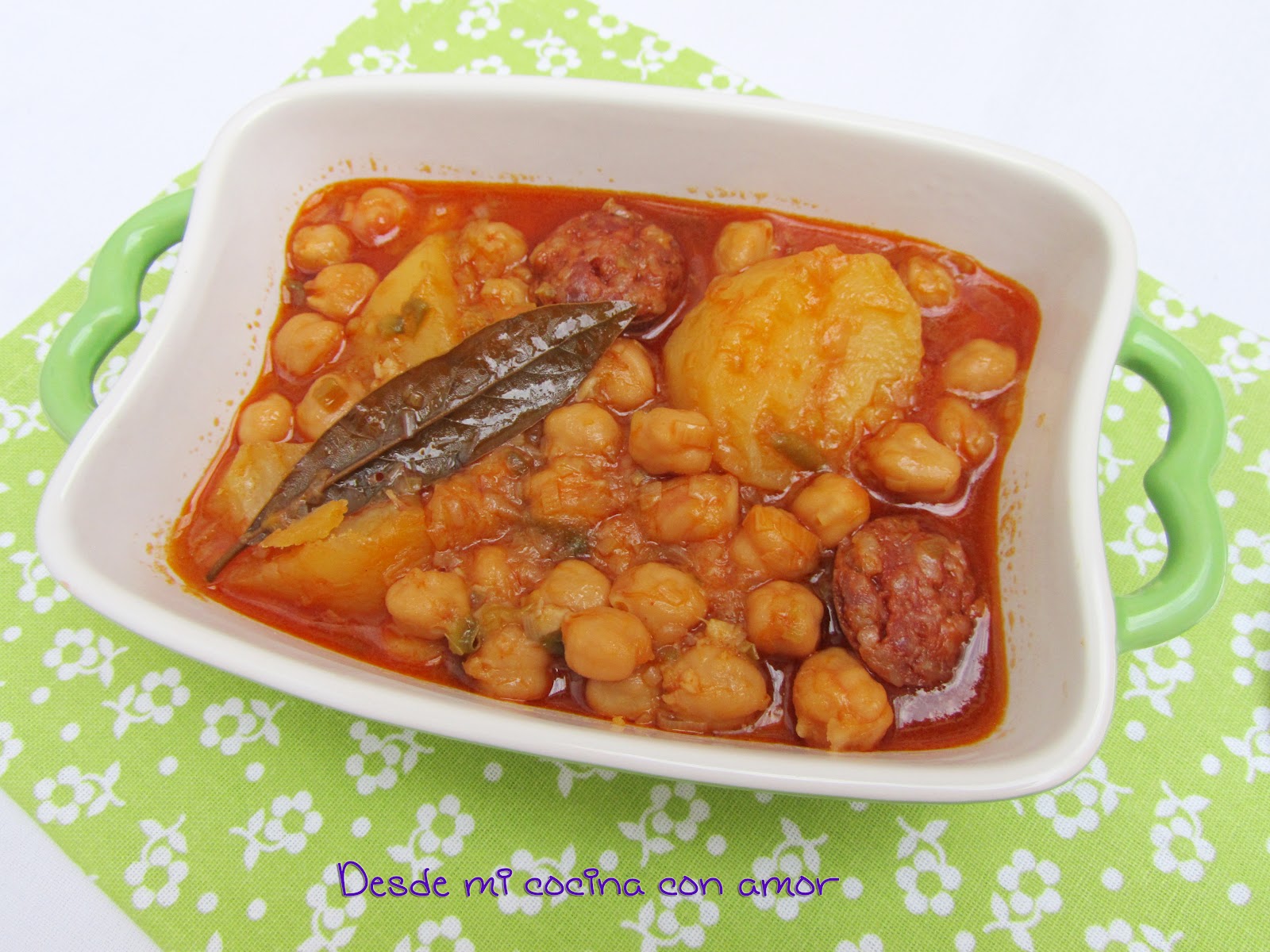 desde mi cocina con amor PATATAS CON GARBANZOS A LA RIOJANA