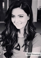 divya drishti serial actress mansi srivastava hot photo, she is looking so attractive in this black and white picture