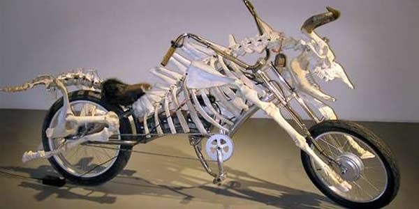 Inilah Sepeda Motor Paling Unik, Berangka Tulang Sapi