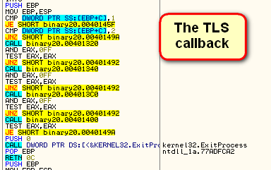analyze malware tls callbacks