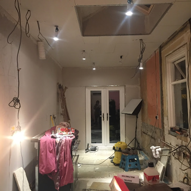 installing spotlights in the kitchen