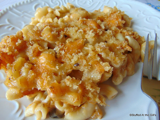  Macaroni with Cheesy Mushroom Sauce
