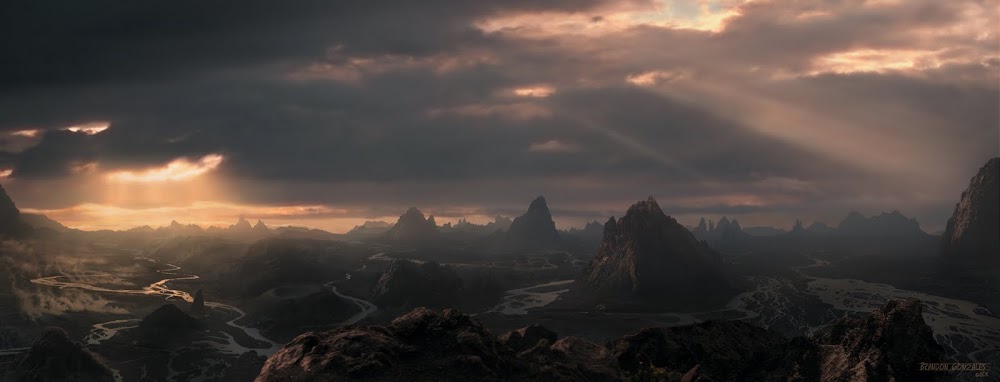 Cloudy with A Chance of Lava Matte Painting