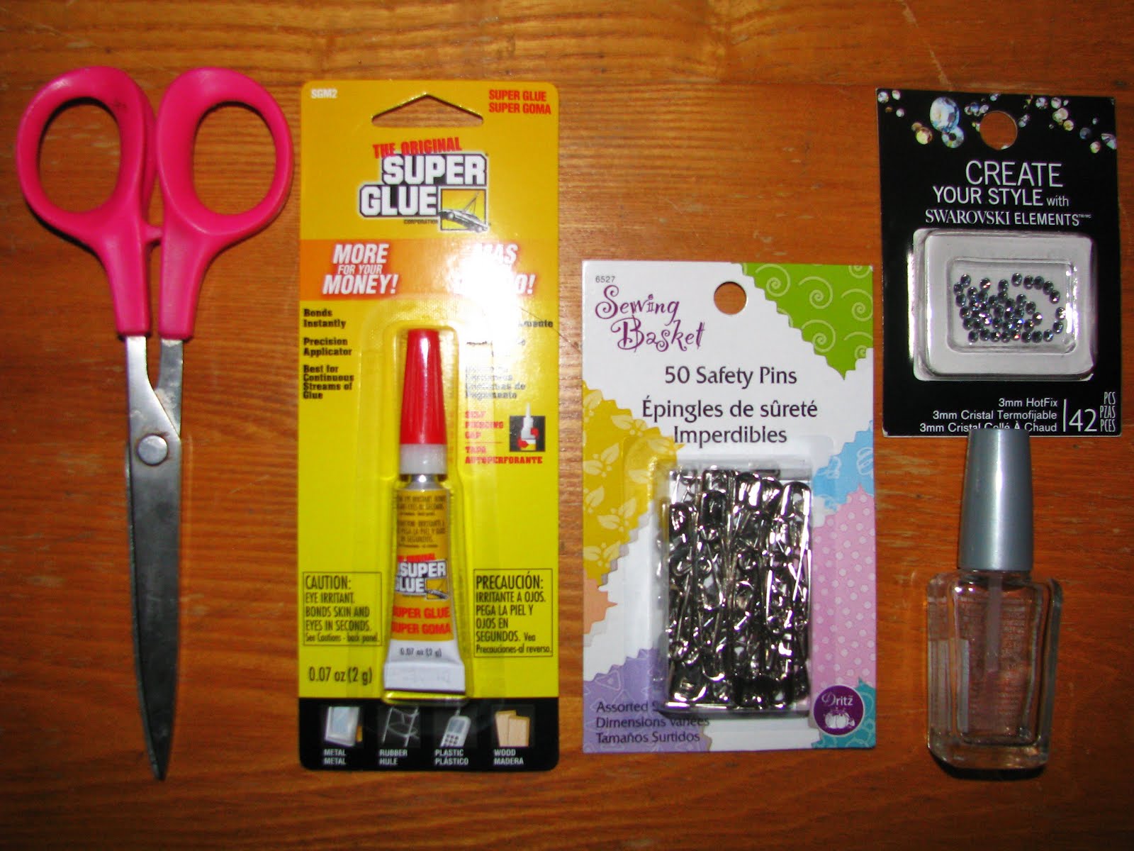 Squiggles & Scribbles DIY Bedazzled Safety Pin Earrings