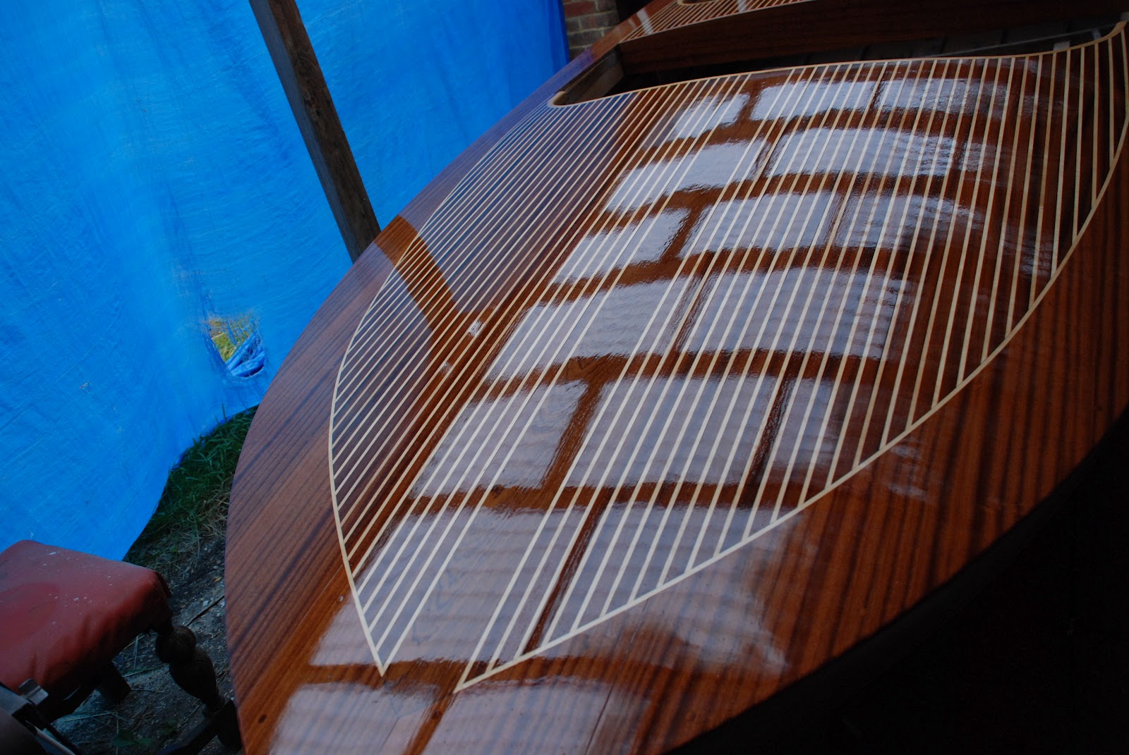 my wooden speed boat build Boat Deck Varnish