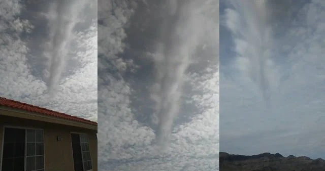 Over Nevada observed a strange cloud