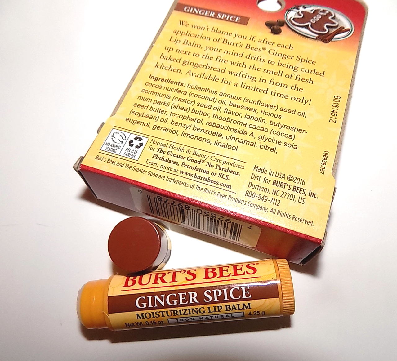 The Beauty Alchemist Burt's Bees Ginger Spice Lip Balm