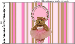 Ballerina Bear: Free Printable Candy Bar Labels. Ballerina Bear Free Printable Labels.