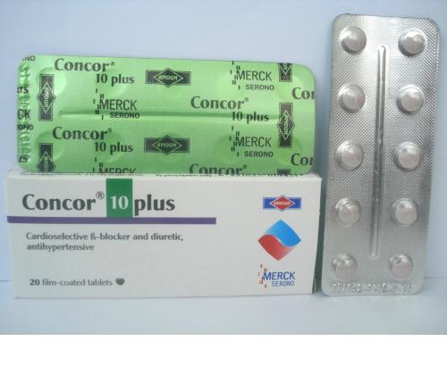 سعر أقراص كونكور 10 بلس Concor Plus لعلاج ضغط الدم