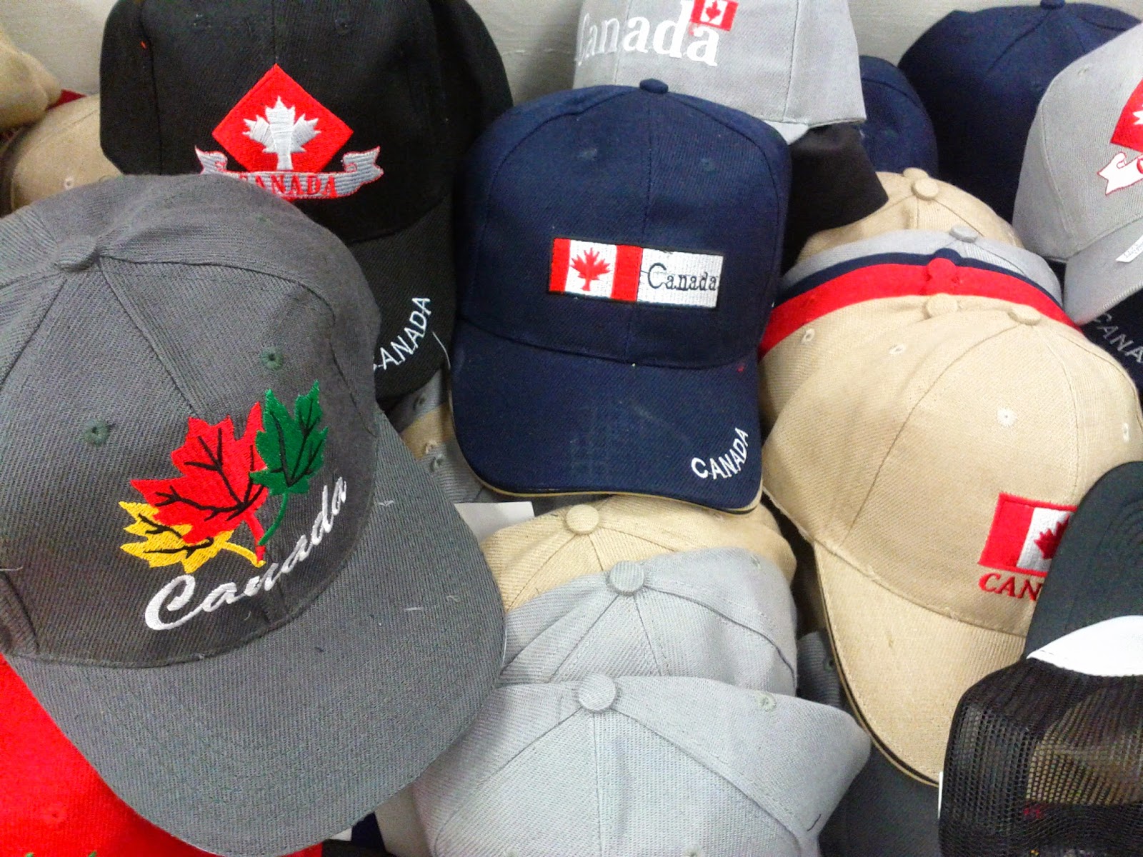 Toronto things Stock photo Baseball caps hats of Canada
