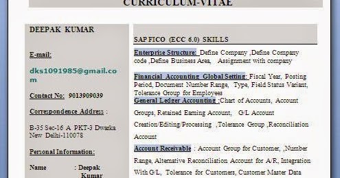 canadian resume samples
