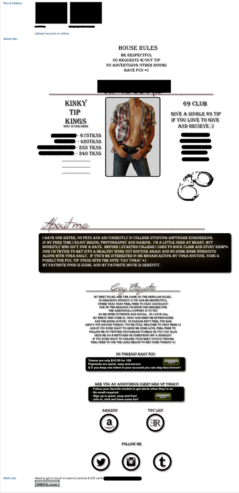 How to be a CamGirl: Pt 2: Setting up your profile - New models guide ...