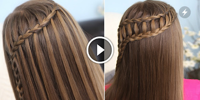 How To Make Feather Waterfall Ladder Braid Hairstyle See