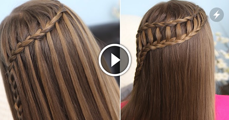 How To Make Feather Waterfall Ladder Braid Hairstyle See