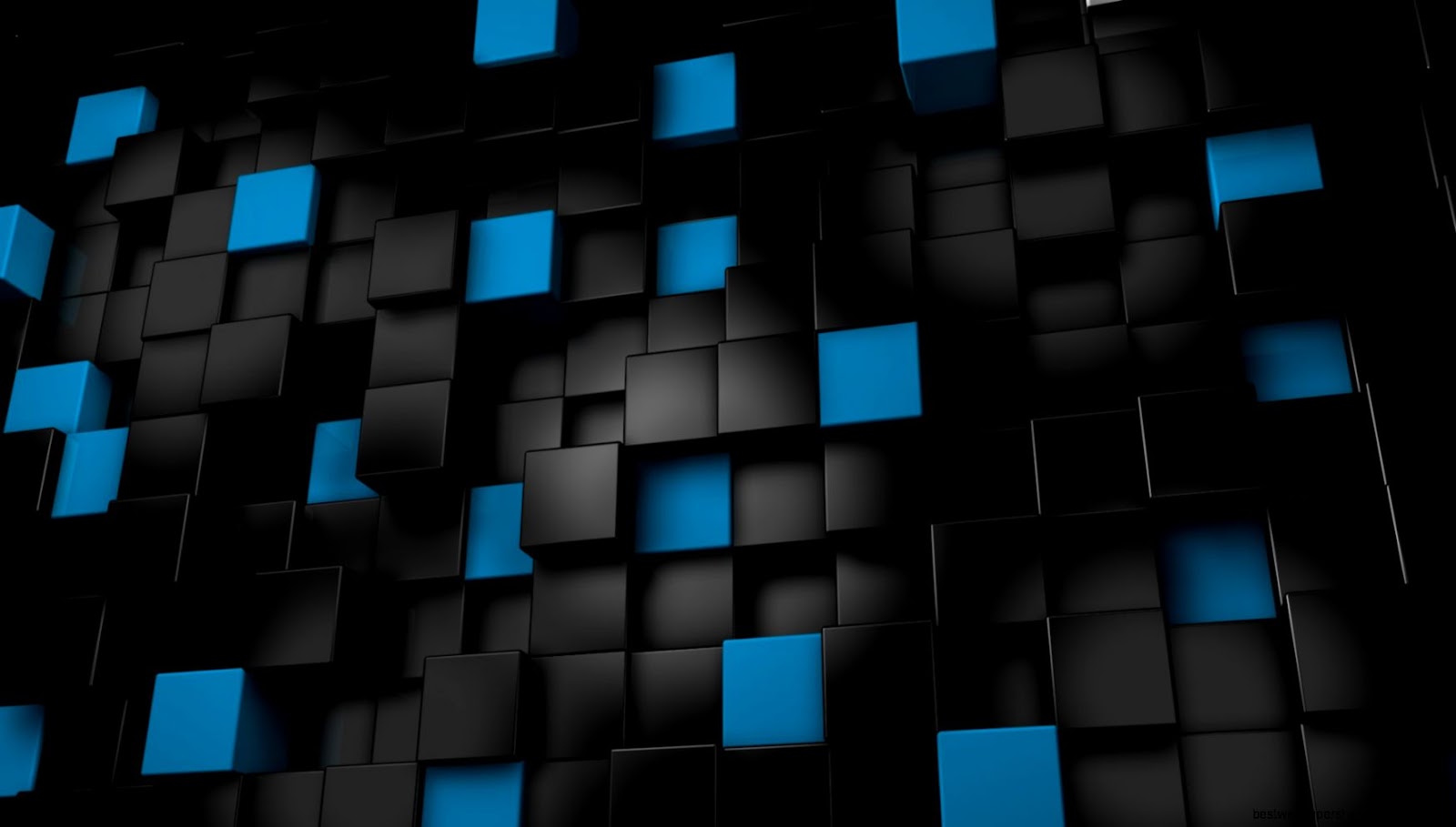 Black and Blue 3D Cube