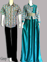 Contoh baju Batik Songket Elegan Terbaru