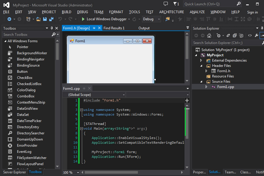 creating a windows gui application c++ visual studio code