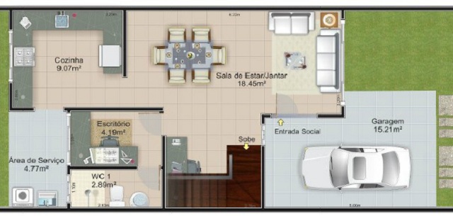 [PLANO DE CASA] DE 75 M2 - Planos de casas gratis y modernas