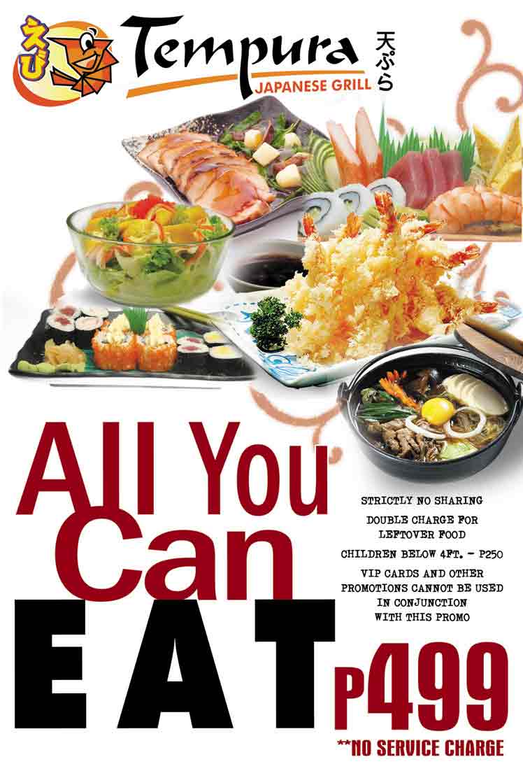 Manila Life All you can eat at Tempura for only P499!!!!